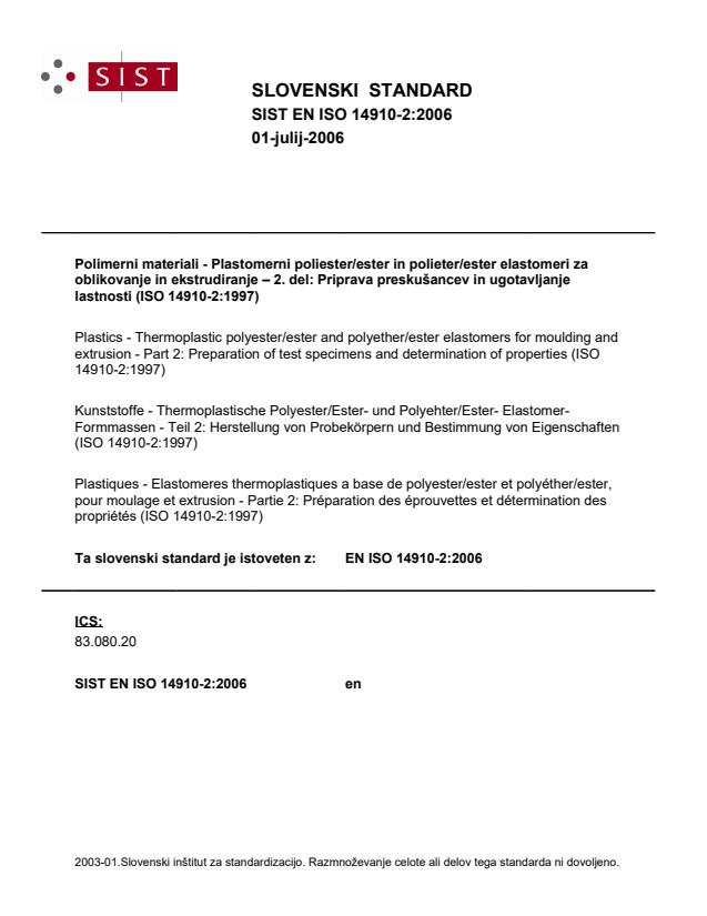 EN ISO 14910-2:2006