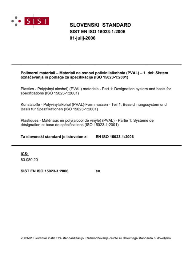 EN ISO 15023-1:2006