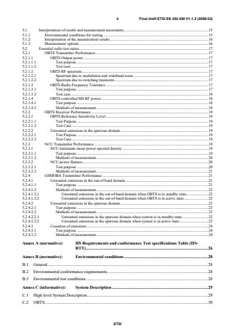SIST EN 302 480 V1.1.2:2008 ETSI EN 302 480 V1.1.2 (2008-02) - Electromagnetic compatibility and Radio spectrum Matters (ERM); Harmonized EN for the GSM onboard aircraft system covering the essential requirements of Article 3.2 of the R&TTE Directive - Page 4 preview