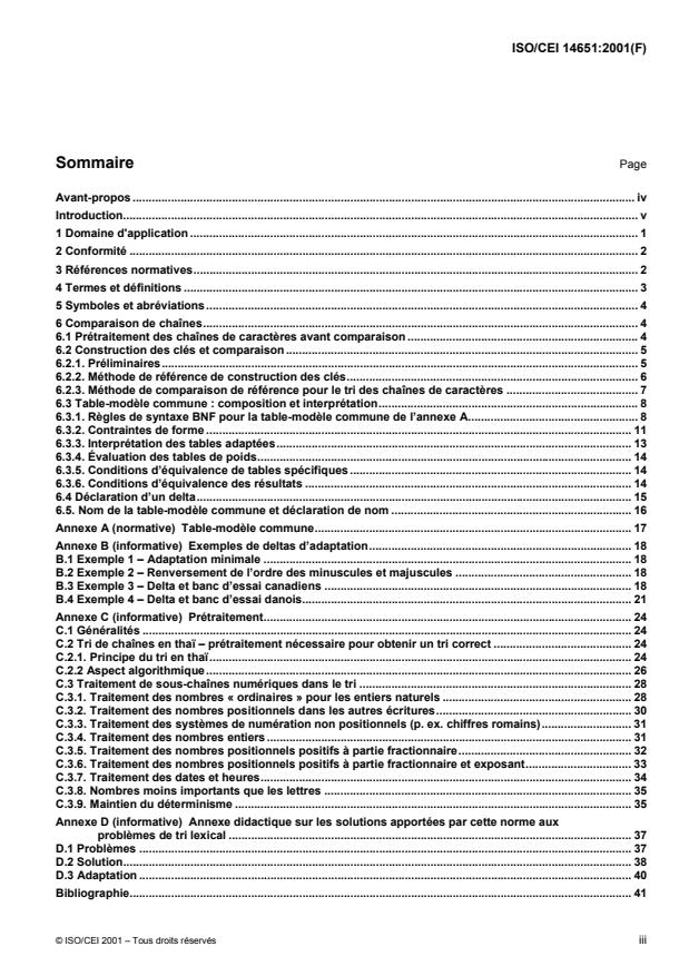 ISO/IEC 14651:2001 - Technologies de l'information -- Classement international et comparaison de chaînes de caracteres -- Méthode de comparaison de chaînes de caracteres et description du modele commun et adaptable d'ordre de classement