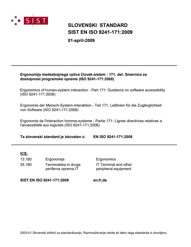 EN ISO 9241-171:2009