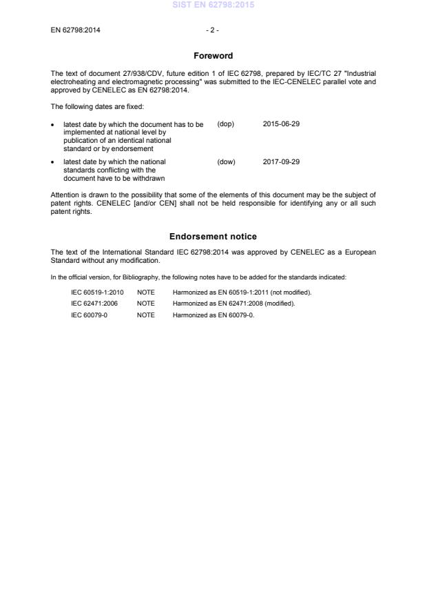 EN 62798:2014 EN 62798:2015 - Page 4 preview