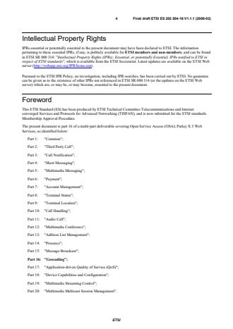SIST ES 202 504-16 V1.1.1:2008 ETSI ES 202 504-16 V1.1.1 (2008-02) - Open Service Access (OSA); Parlay X Web Services; Part 16: Geocoding (Parlay X 3) - Page 4 preview