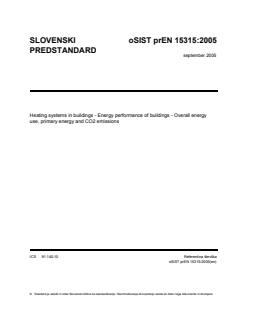 oSIST prEN 15315:2005 - Page 1 preview