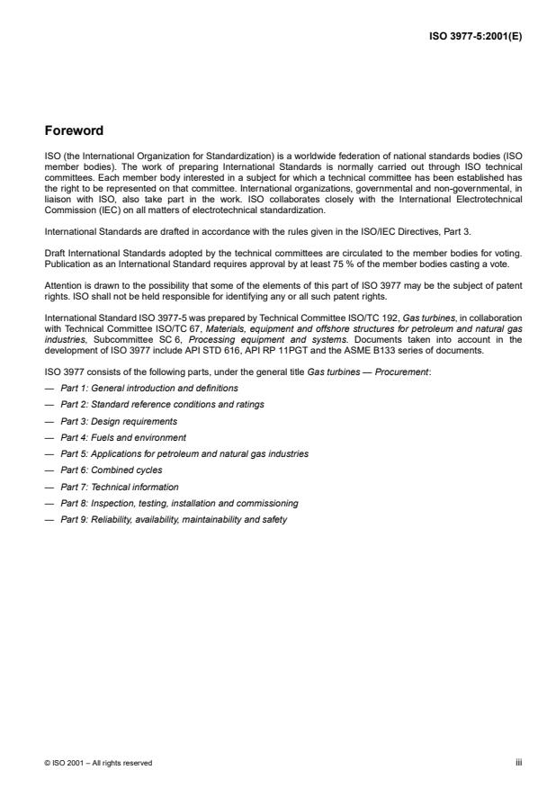 ISO 3977-5:2001 - Gas turbines -- Procurement