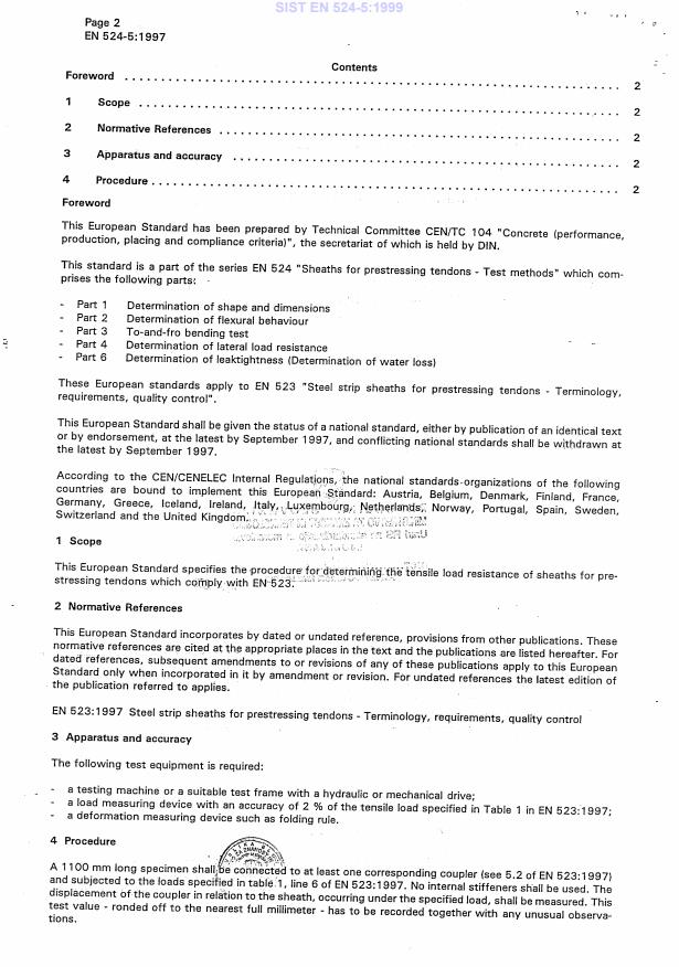 EN 524-5:1997 EN 524-5:1999 - Page 4 preview