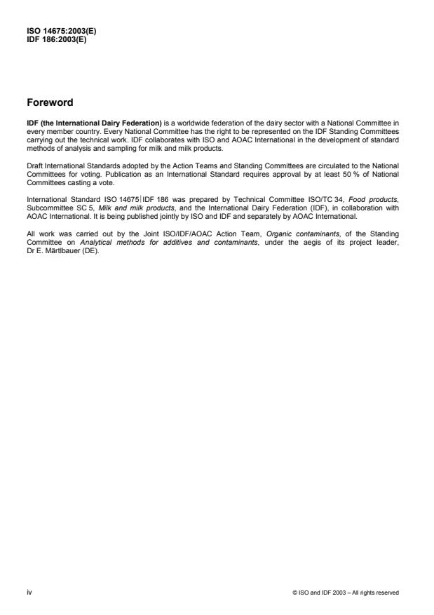 ISO 14675:2003 ISO 14675:2003 - Milk and milk products -- Guidelines for a standardized description of competitive enzyme immunoassays -- Determination of aflatoxin M1 content - Page 4 preview