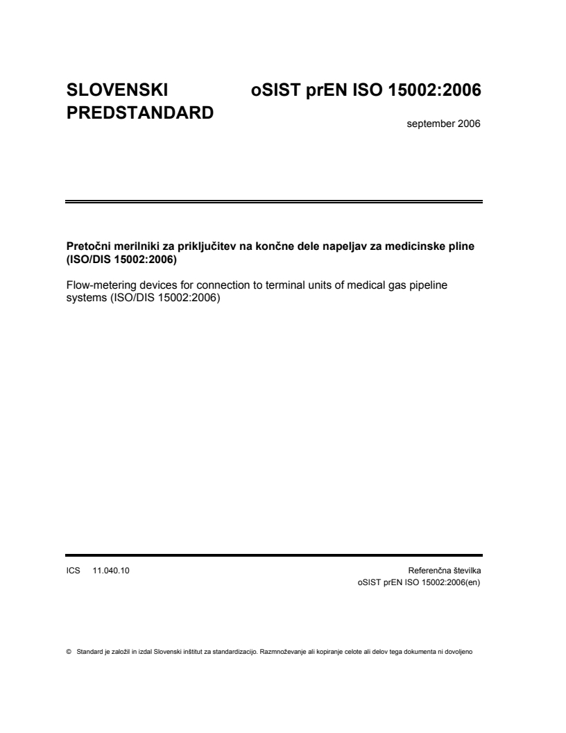 prEN ISO 15002:2006