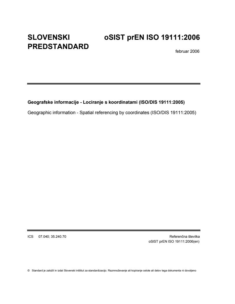 prEN ISO 19111:2006
