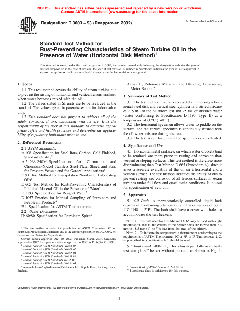 ASTM D3603-93(2002) - Standard Test Method for Rust-Preventing ...