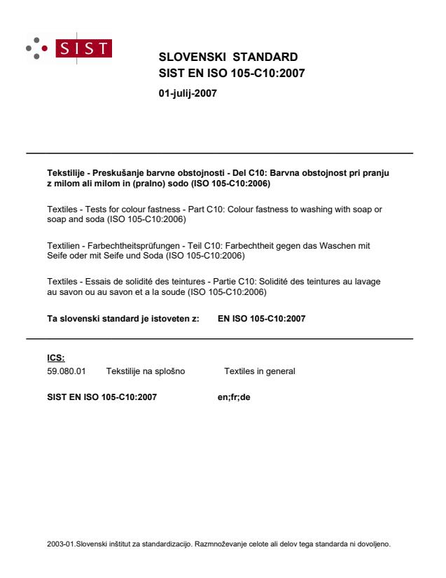 EN ISO 105-C10:2007
