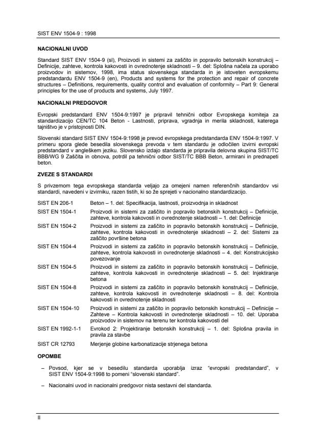 ENV 1504-9:1997 ENV 1504-9:1998 - Page 2 preview