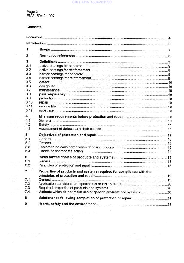 ENV 1504-9:1997 ENV 1504-9:1998 - Page 4 preview