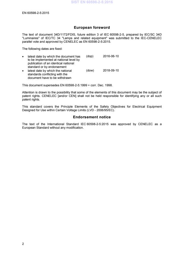 EN 60598-2-5:2015 EN 60598-2-5:2016 - Page 4 preview