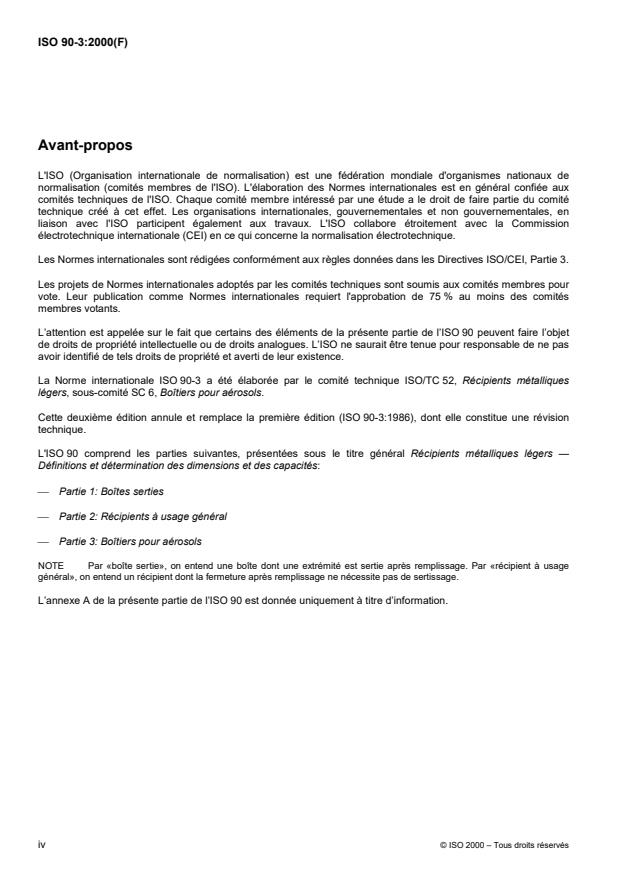 ISO 90-3:2000 ISO 90-3:2000 - Récipients métalliques légers -- Définitions et détermination des dimensions et des capacités - Page 4 preview