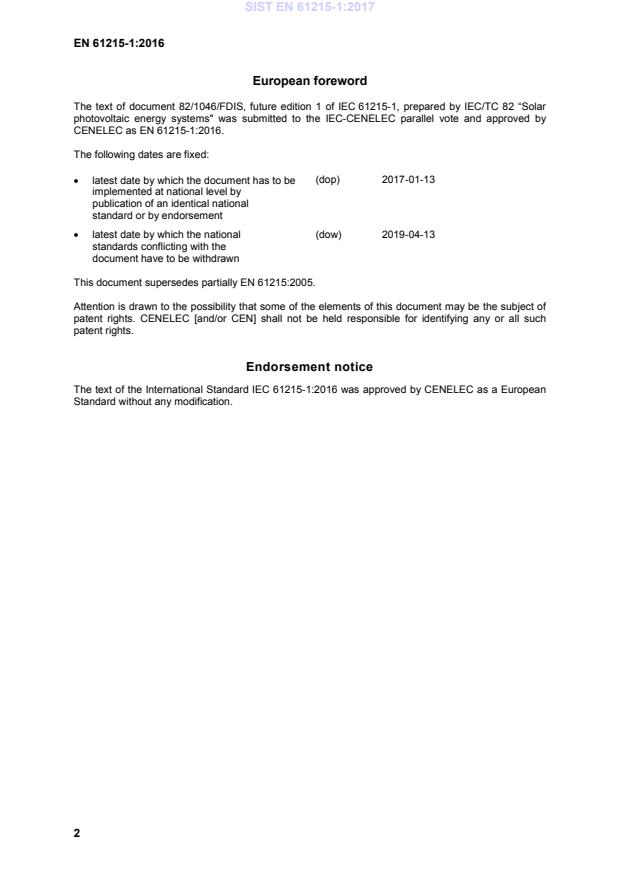 EN 61215-1:2016 EN 61215-1:2017 - Page 4 preview