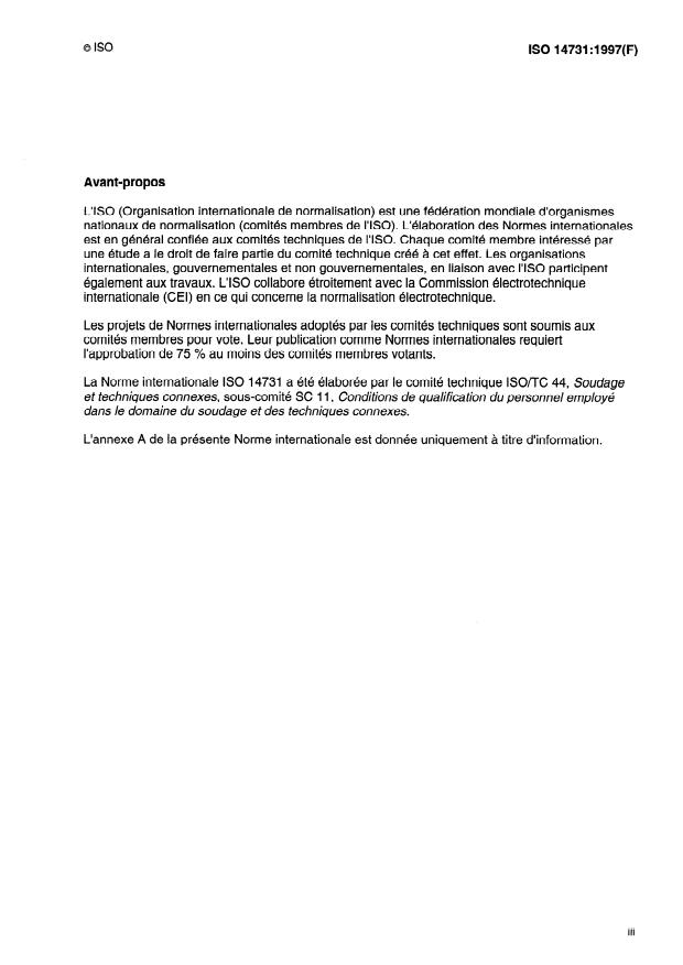 ISO 14731:1997 - Coordination en soudage -- Tâches et responsabilités