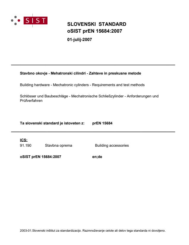 prEN 15684:2007
