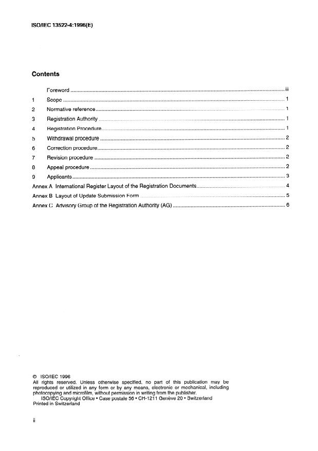 ISO/IEC 13522-4:1996 ISO/IEC 13522-4:1996 - Information technology -- Coding of multimedia and hypermedia information - Page 2 preview