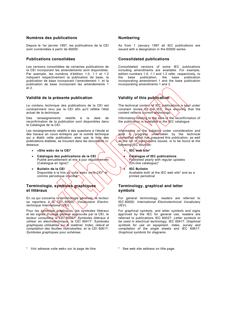 IEC 60320-2-3:1998 IEC 60320-2-3:1998 - Appliance coupler for household and similar general purposes - Part 2-3: Appliance coupler with a degree of protection higher than IPX0
Released:9/17/1998
Isbn:2831845084 - Page 2 preview