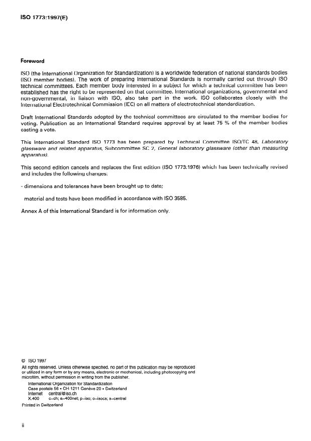 SIST ISO 1773:1998 ISO 1773:1997 - Laboratory glassware -- Narrow-necked boiling flasks - Page 2 preview