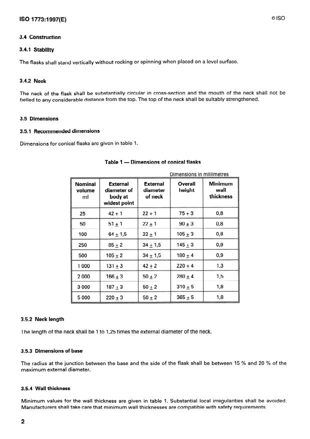 SIST ISO 1773:1998 ISO 1773:1997 - Laboratory glassware -- Narrow-necked boiling flasks - Page 4 preview