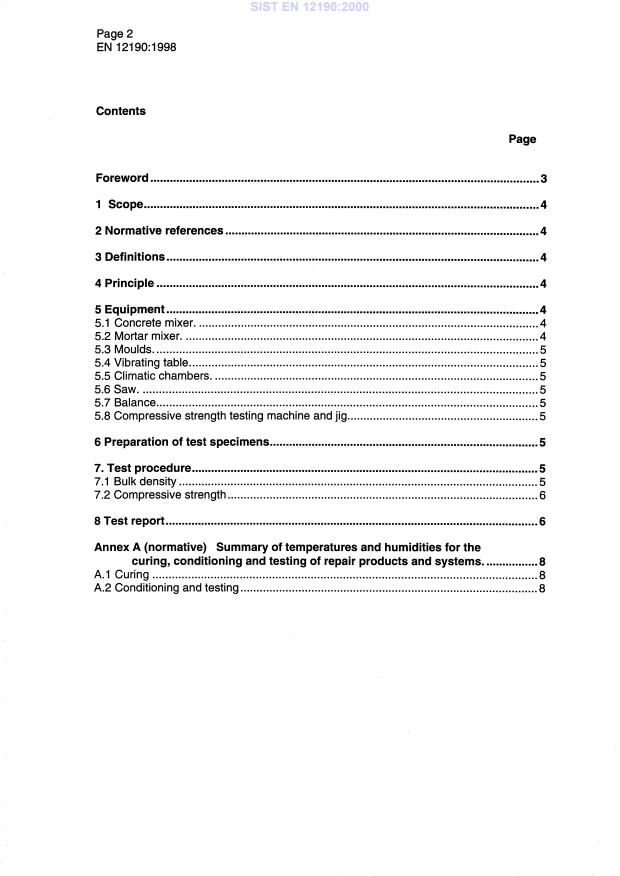 EN 12190:1998 EN 12190:2000 - Page 4 preview