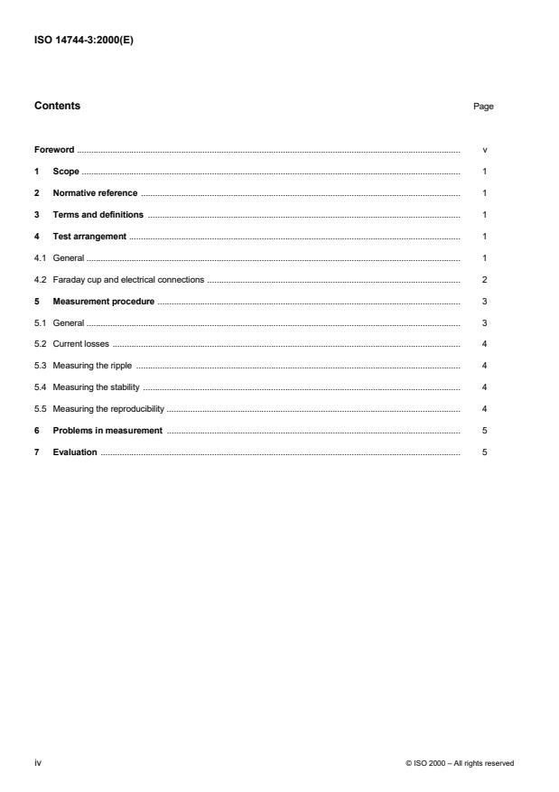 ISO 14744-3:2000 ISO 14744-3:2000 - Welding -- Acceptance inspection of electron beam welding machines - Page 4 preview