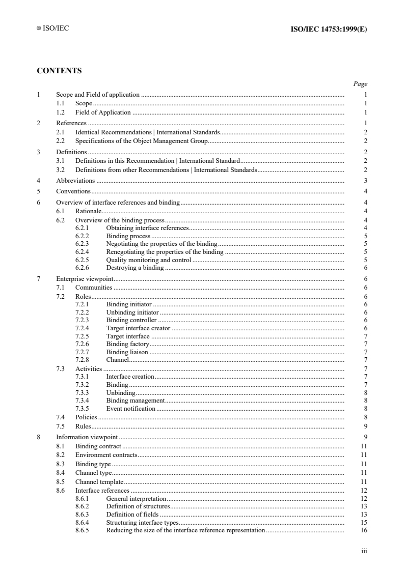 ISO/IEC 14753:1999 - Information technology — Open Distributed Processing — Interface references and binding
Released:7/22/1999