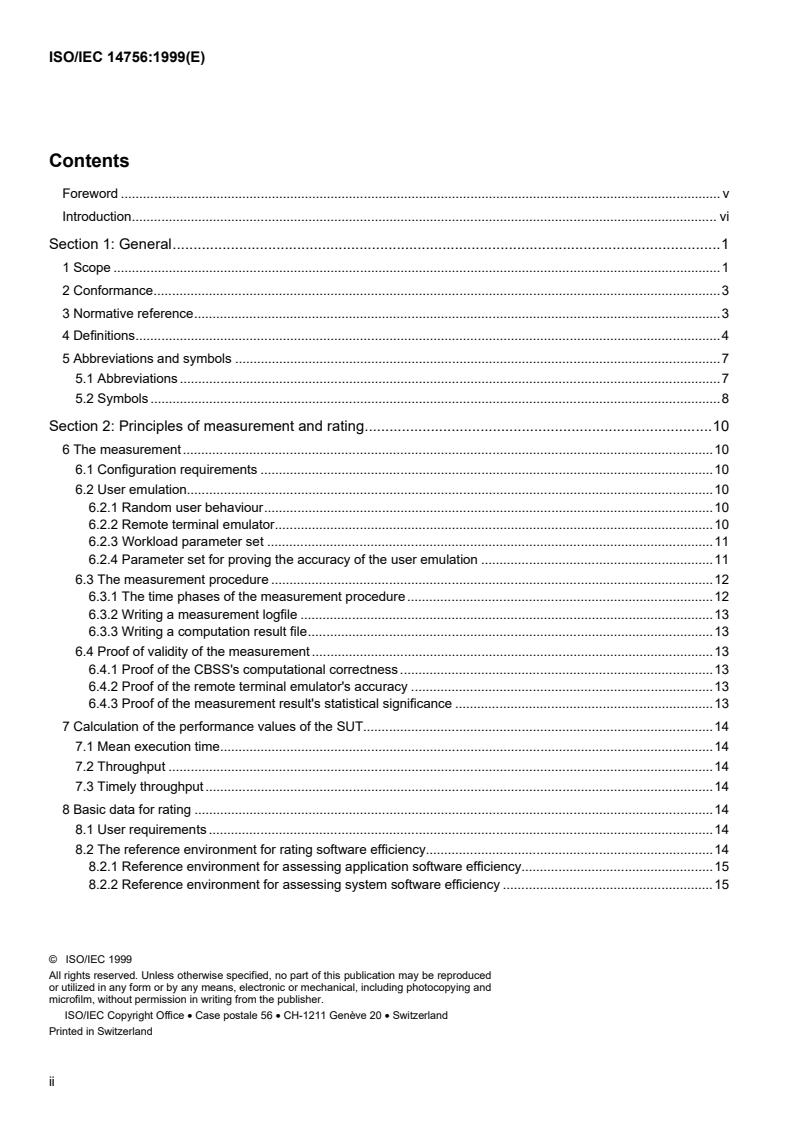 ISO/IEC 14756:1999 ISO/IEC 14756:1999 - Information technology — Measurement and rating of performance of computer-based software systems
Released:12/16/1999 - Page 2 preview