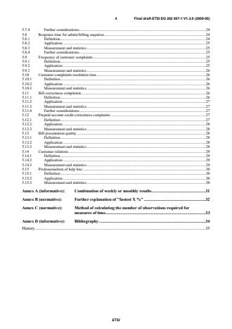 SIST-V ETSI/EG 202 057-1 V1.3.1:2009 ETSI EG 202 057-1 V1.3.0 (2008-05) - Speech Processing, Transmission and Quality Aspects (STQ); User related QoS parameter definitions and measurements; Part 1: General - Page 4 preview