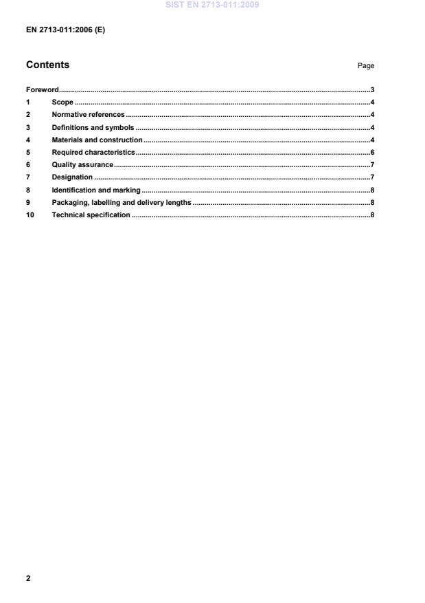 EN 2713-011:2006 EN 2713-011:2009 - Page 4 preview