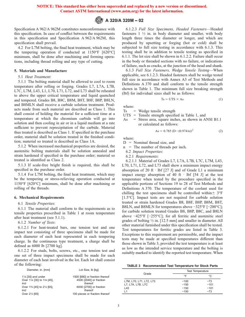 ASTM A320/A320M-02 - Standard Specification for Alloy/Steel Bolting Materials for Low-Temperature Service