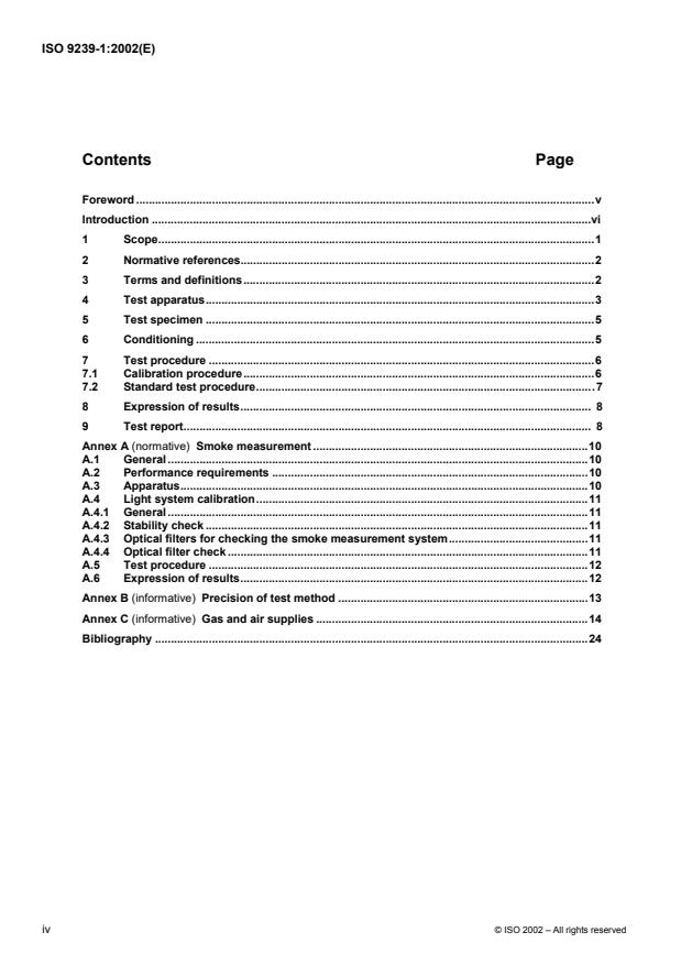 ISO 9239-1:2002 ISO 9239-1:2002 - Reaction to fire tests for floorings - Page 4 preview