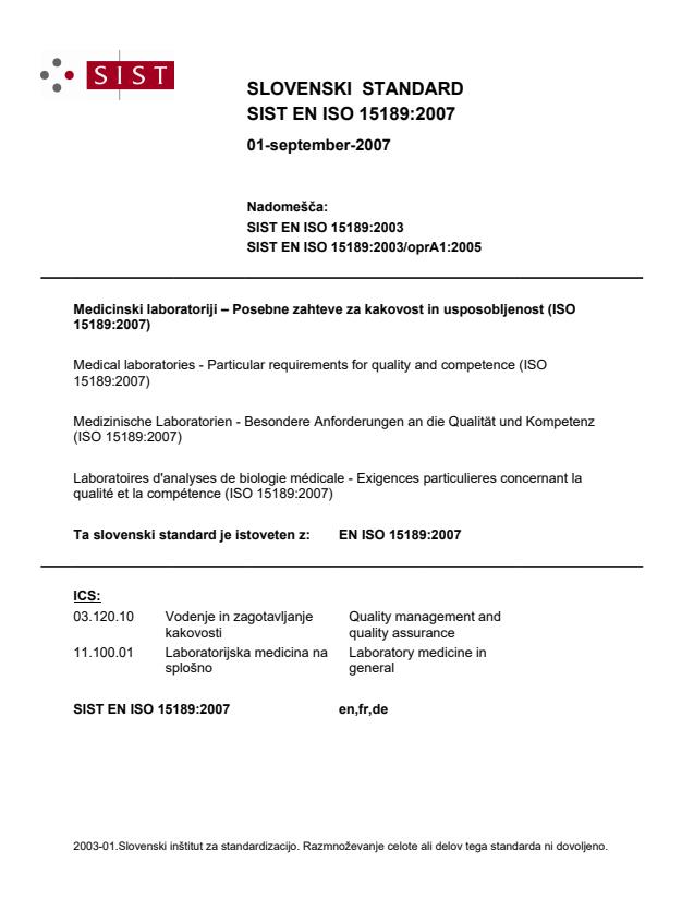 EN ISO 15189:2007