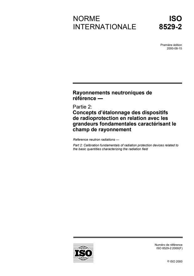 ISO 8529-2:2000 - Rayonnements neutroniques de référence
