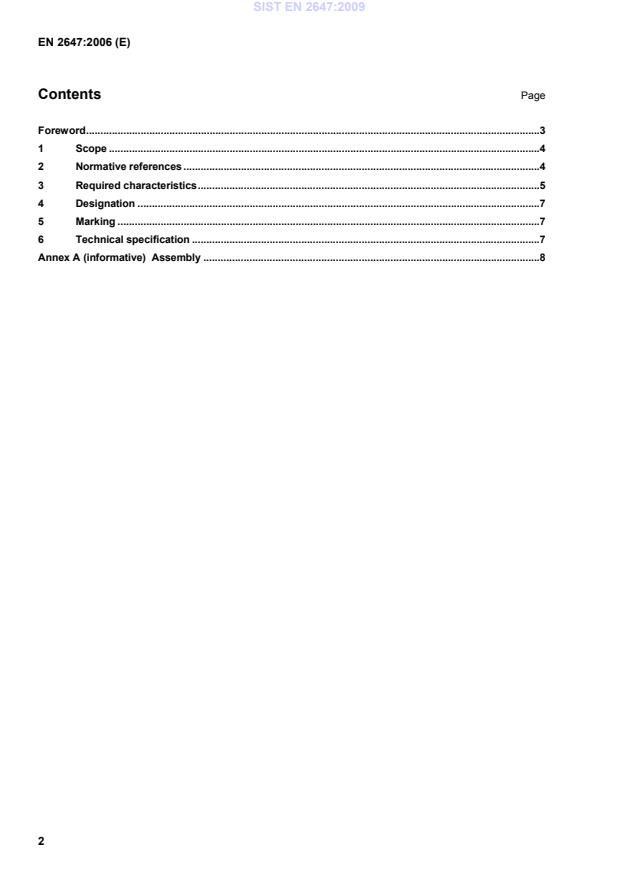 EN 2647:2006 EN 2647:2009 - Page 4 preview