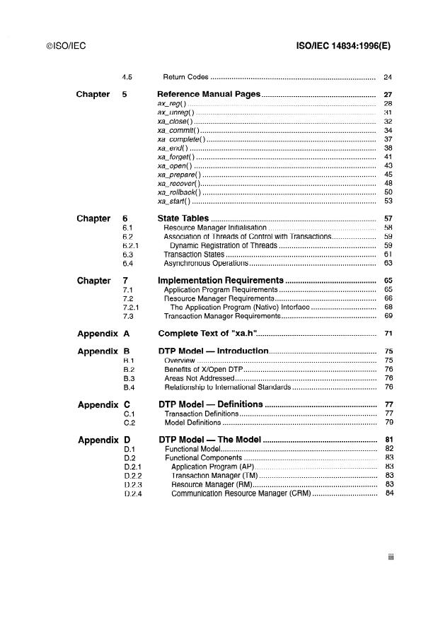 ISO/IEC 14834:1996 - Information technology -- Distributed Transaction Processing -- The XA Specification