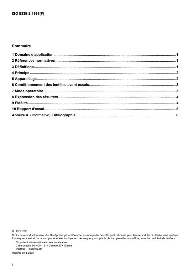 ISO 9339-2:1998 ISO 9339-2:1998 - Optique et instruments d'optique -- Lentilles de contact -- Détermination de l'épaisseur - Page 2 preview
