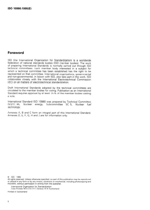ISO 10980:1995 ISO 10980:1995 - Validation of the strength of reference solutions used for measuring concentrations - Page 2 preview