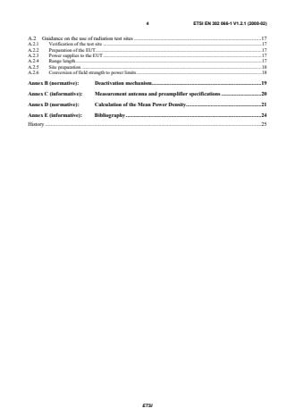 SIST EN 302 066-1 V1.2.1:2008 ETSI EN 302 066-1 V1.2.1 (2008-02) - Electromagnetic compatibility and Radio spectrum Matters (ERM); Ground- and Wall- Probing Radar applications (GPR/WPR) imaging systems; Part 1: Technical characteristics and test methods - Page 4 preview