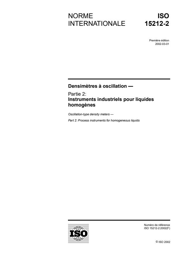 ISO 15212-2:2002 - Densimetres a oscillations