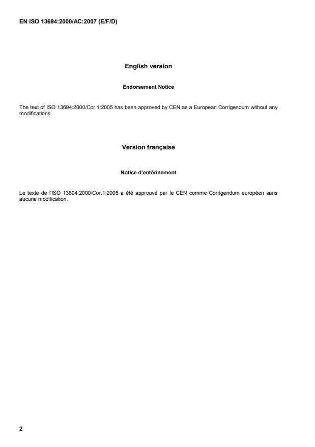 EN ISO 13694:2000/AC:2007 EN ISO 13694:2000/AC:2008 - Page 4 preview