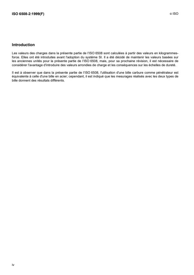 ISO 6508-2:1999 ISO 6508-2:1999 - Matériaux métalliques -- Essai de dureté Rockwell - Page 4 preview