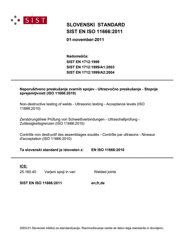 EN ISO 11666:2011