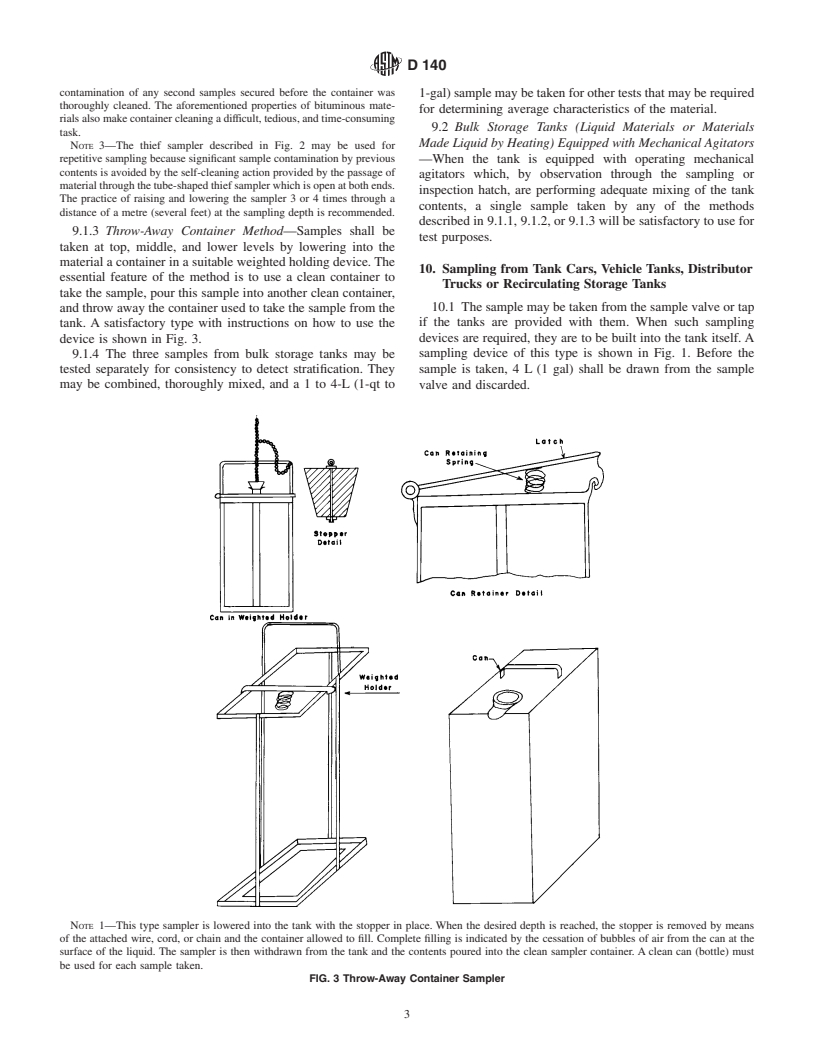 ASTM D140-01 - Standard Practice for Sampling Bituminous Materials