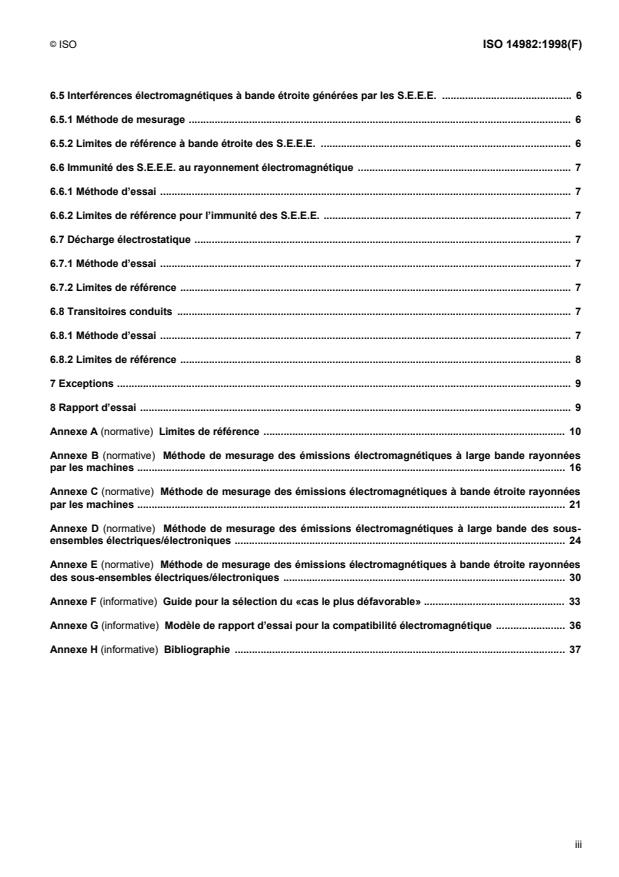 ISO 14982:1998 - Machines agricoles et forestieres -- Compatibilité électromagnétique -- Méthodes d'essai et criteres d'acceptation