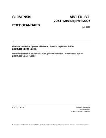 EN ISO 20347:2004/oprA1:2006
