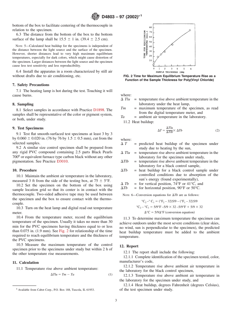 ASTM D4803-97(2002)e1 - Standard Test Method for Predicting Heat Buildup in PVC Building Products