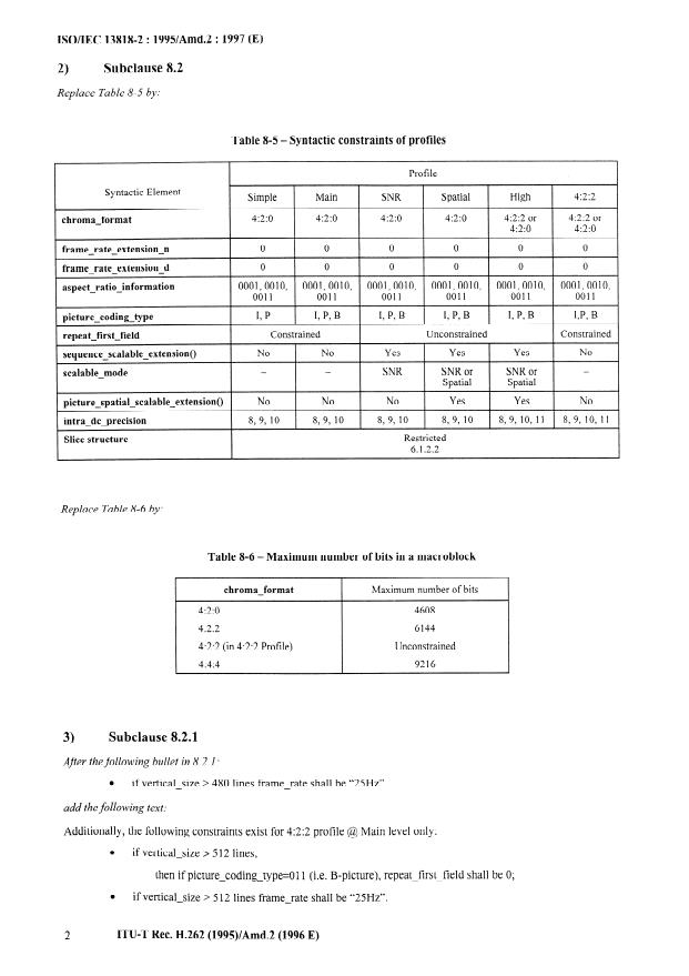 ISO/IEC 13818-2:1996/Amd 2:1997 ISO/IEC 13818-2:1996/Amd 2:1997 - 4:2:2 Profile - Page 4 preview